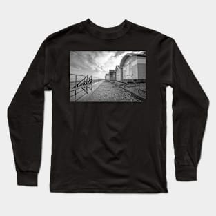 Traditional wooden beach huts on the Norfolk coast Long Sleeve T-Shirt